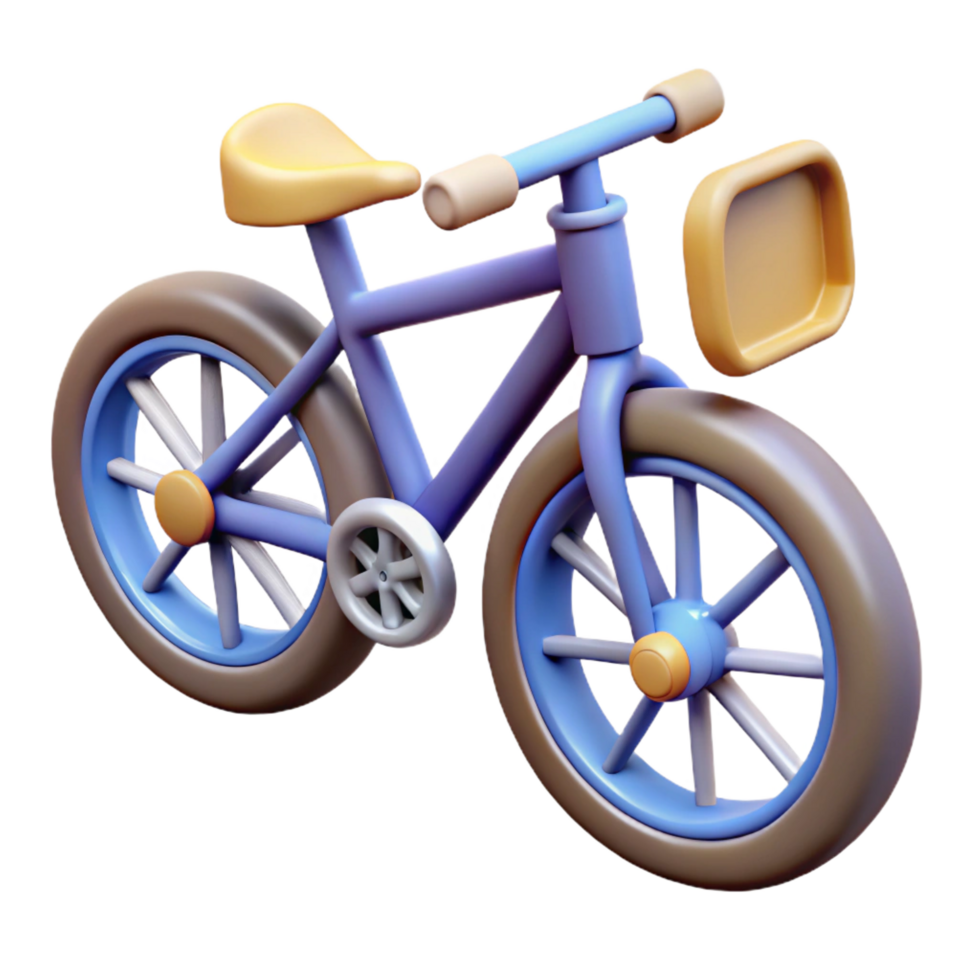 beautiful vintage 3D Render of a Child's Bicycle high resolution png