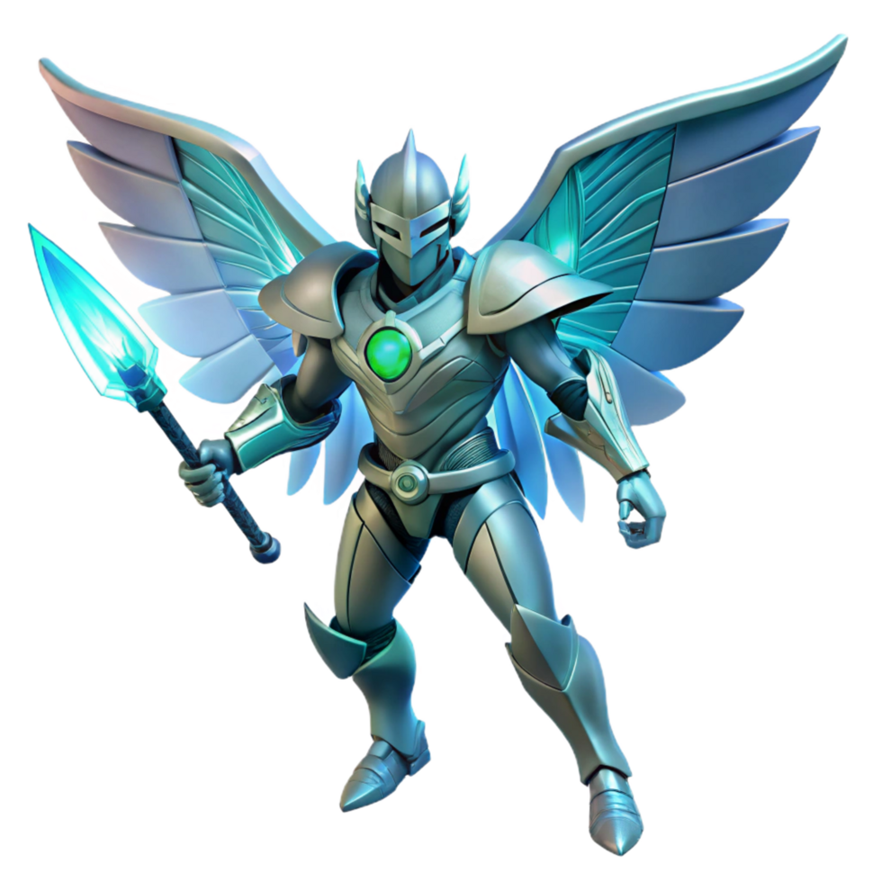 elegant creative Angelic Warrior 3D Render exclusive png