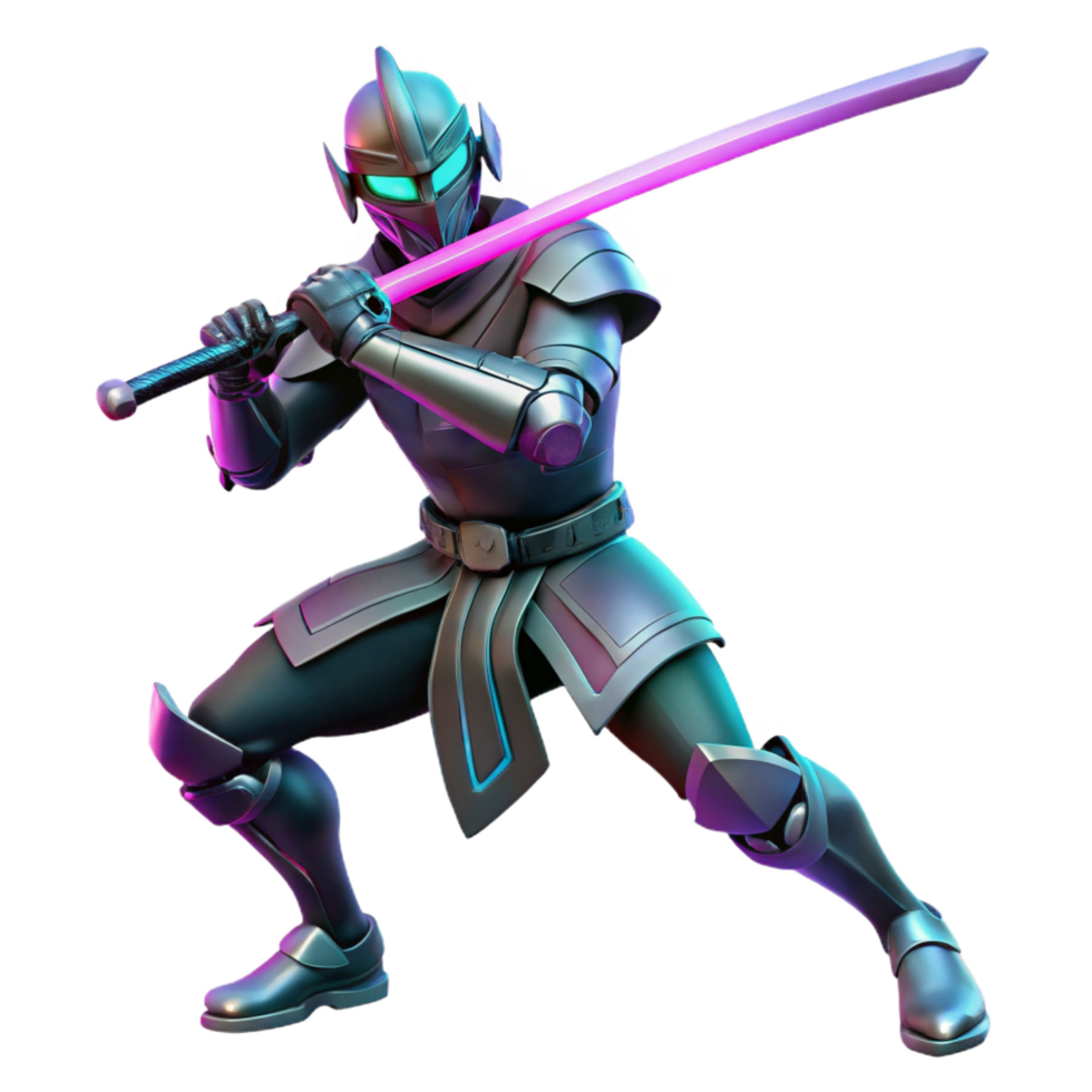 stunning creative Cybernetic Knight 3D Render professional png