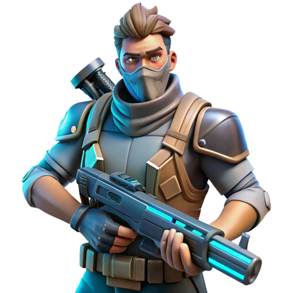 serene classic 3D Render Futuristic Soldier Illustration detailed png