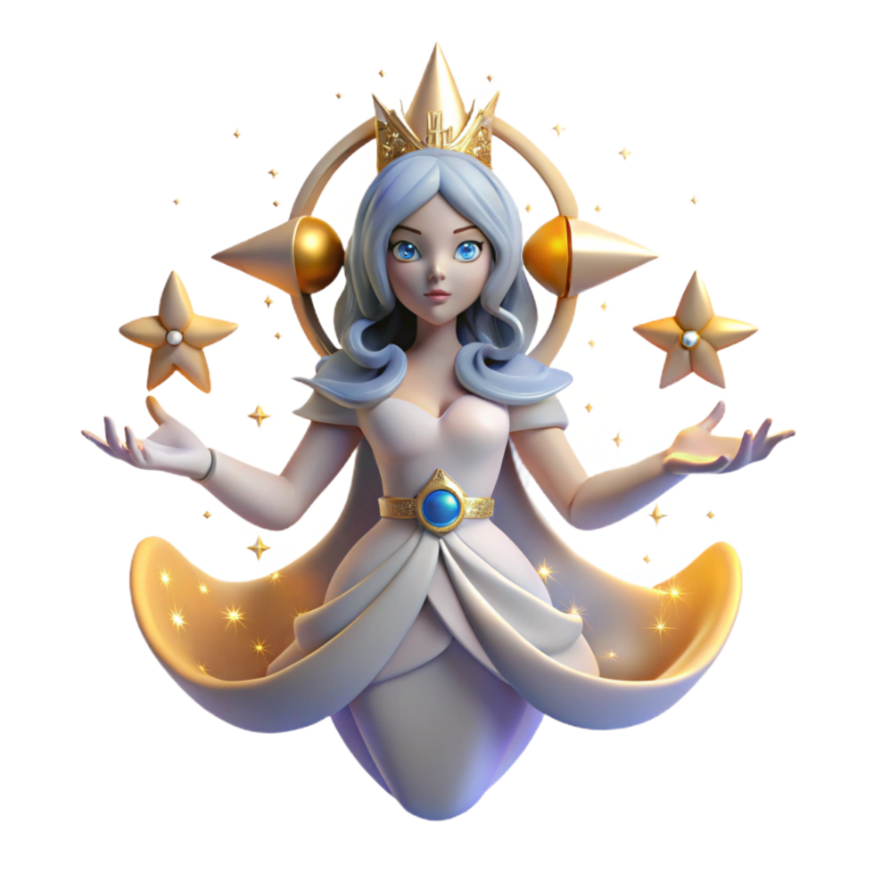 stunning rustic Celestial Goddess 3D Render exclusive png