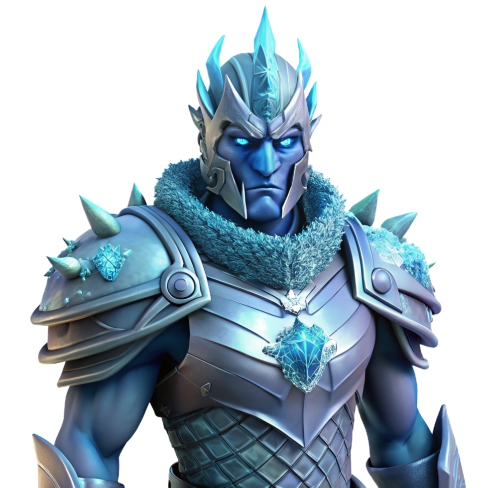 elegant contemporary Ice King 3D Render authentic png