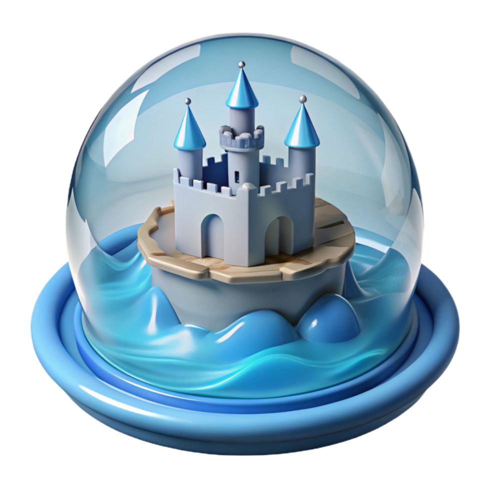 magnificent abstract Enchanted Castle 3D Render authentic png