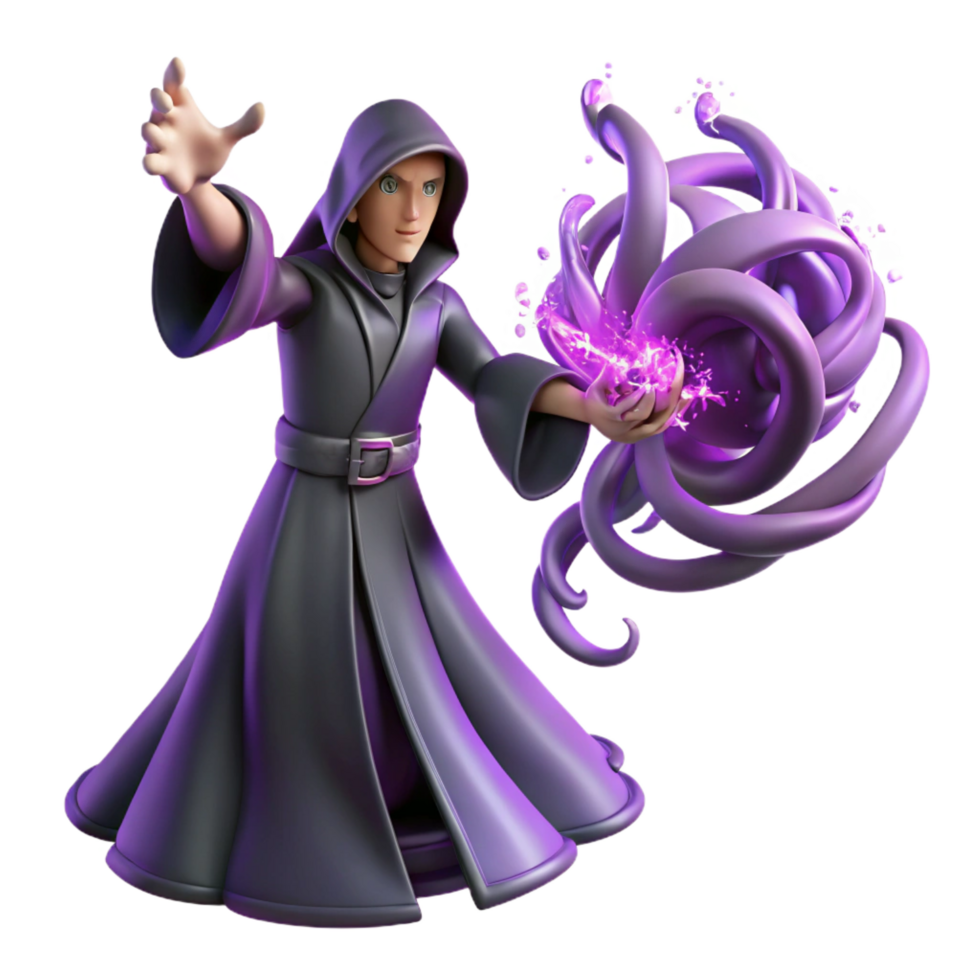 serene rustic Purple Magic 3D Render professional png