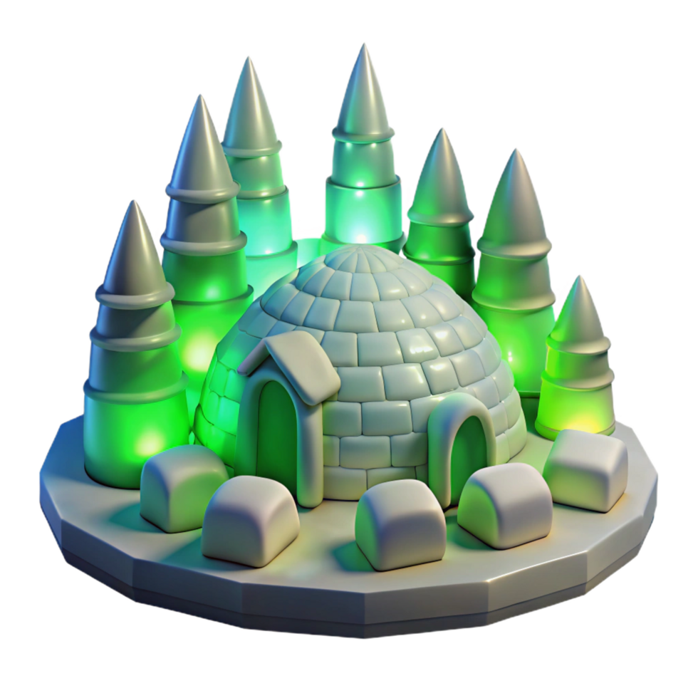 wonderful traditional Arctic Igloo 3D Render authentic png