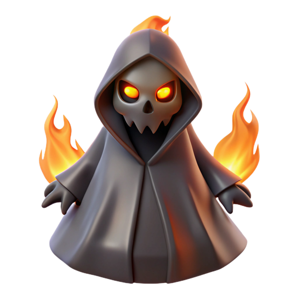 beautiful rustic 3D Grim Reaper Illustration high resolution png