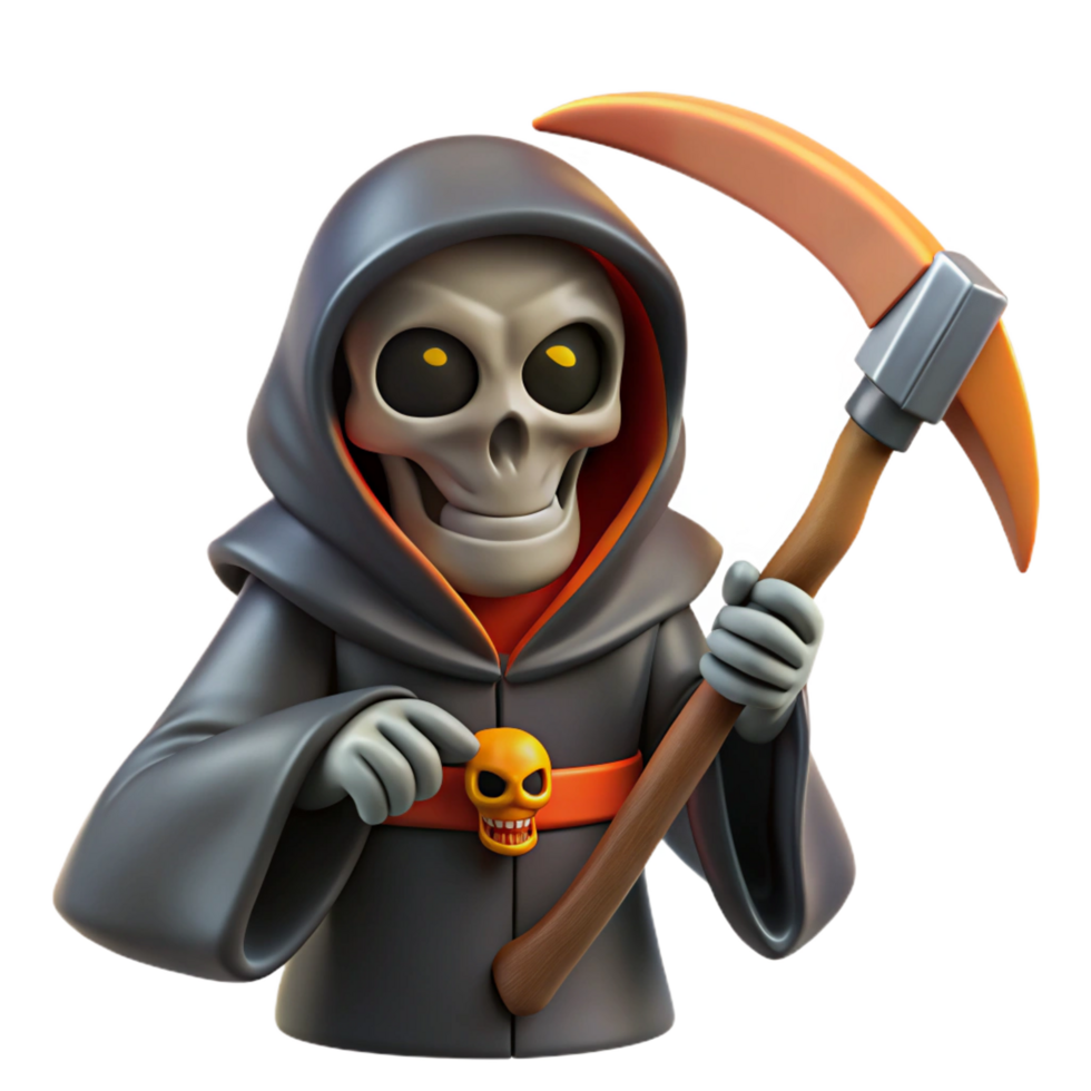 wonderful abstract 3D Grim Reaper Illustration high resolution png