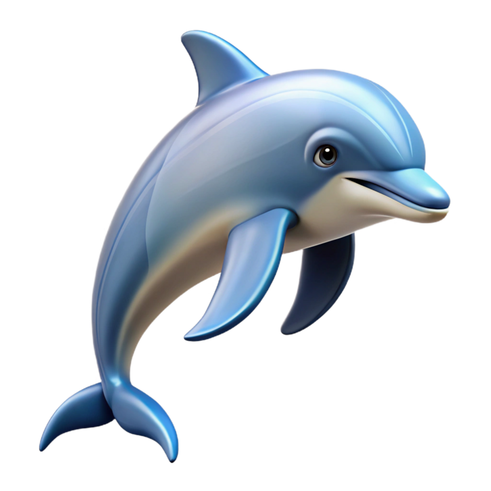 extraordinary abstract Playful Dolphin 3D Render exclusive png