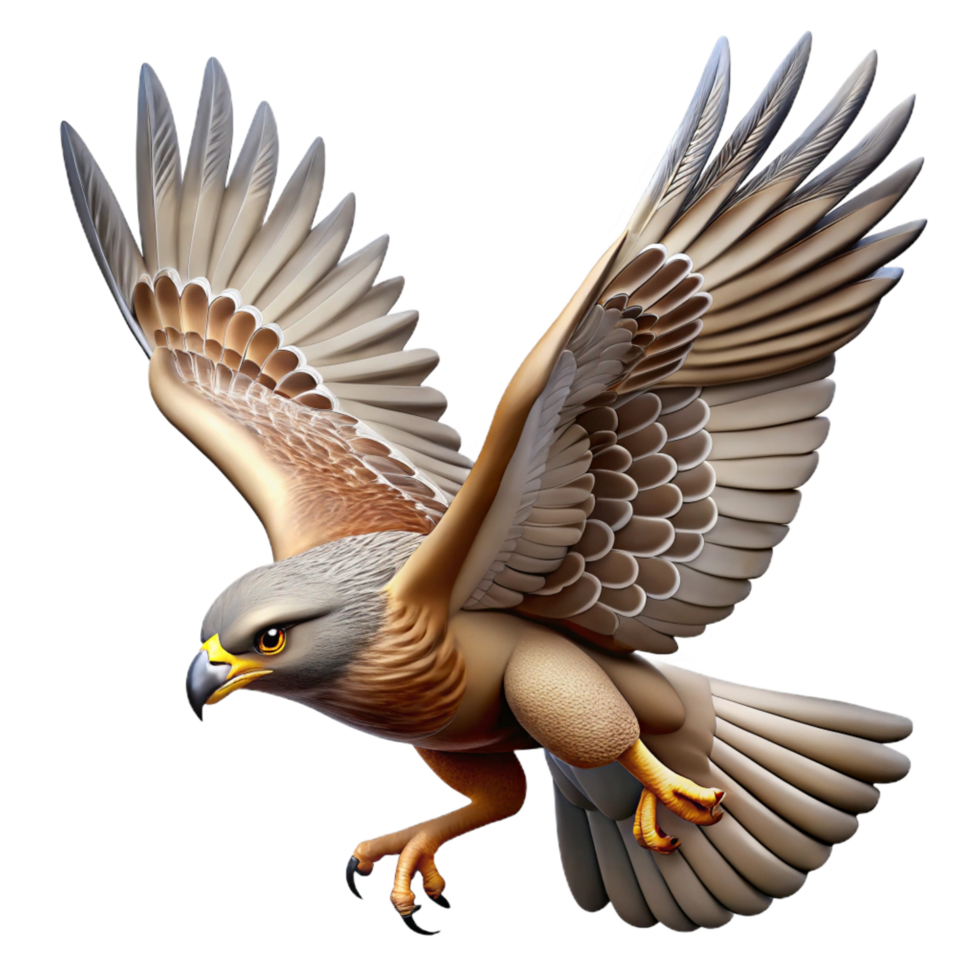 serene creative Majestic Hawk Illustration professional png