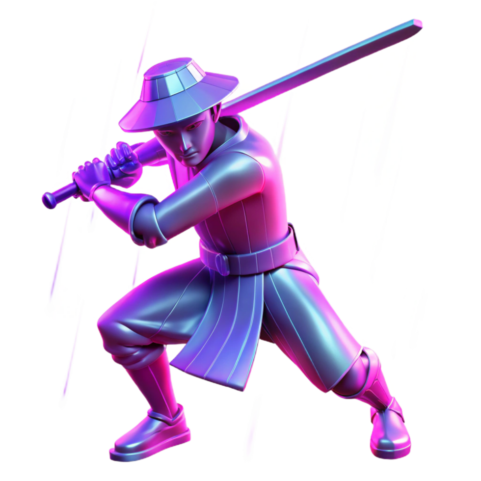 magnificent artistic 3D Stylized Warrior Illustration genuine png