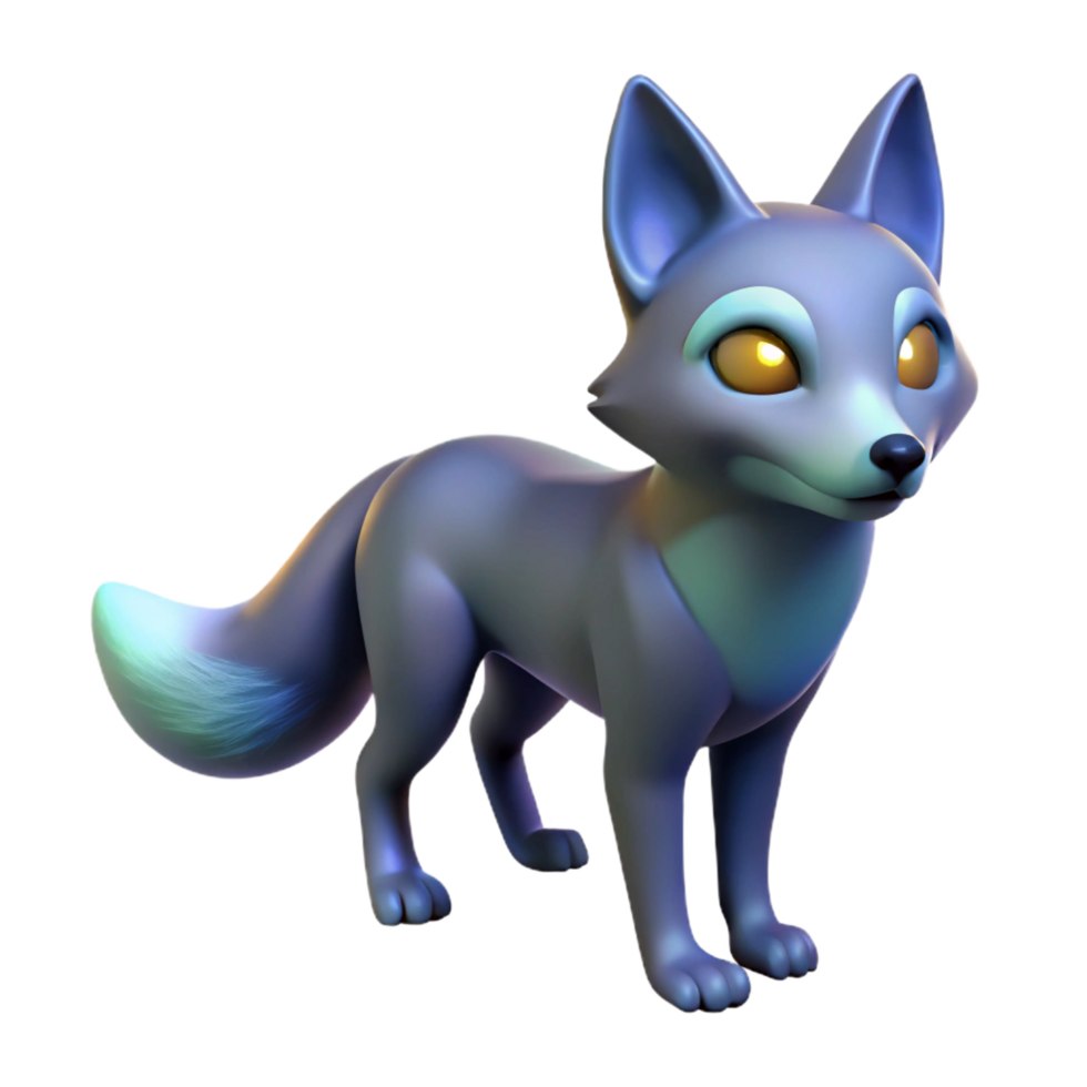 beautiful traditional Cute 3D Fox Illustration high quality png
