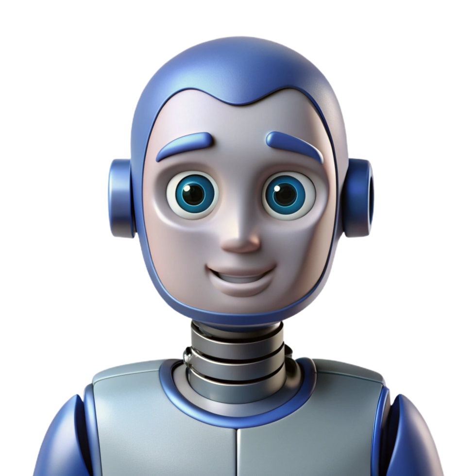 extraordinary modern Friendly Robot 3D Illustration premium png