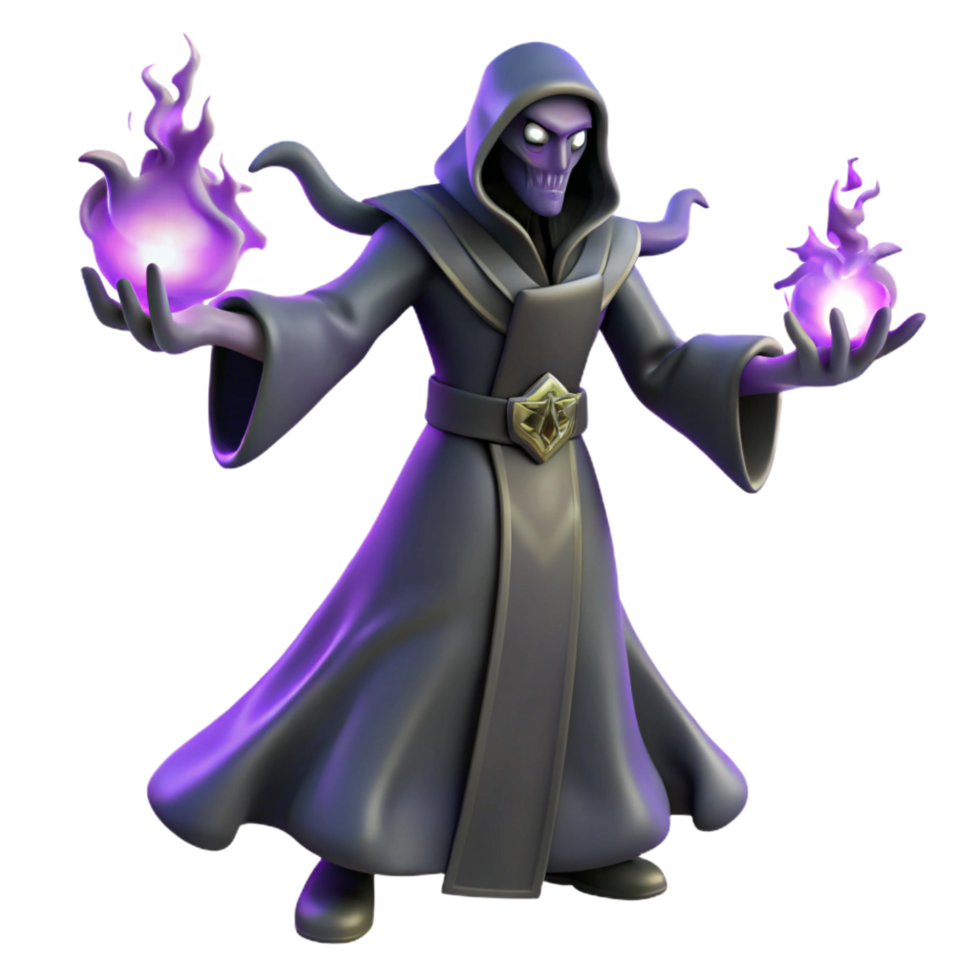 wonderful creative Dark Wizard 3D Render 4K png