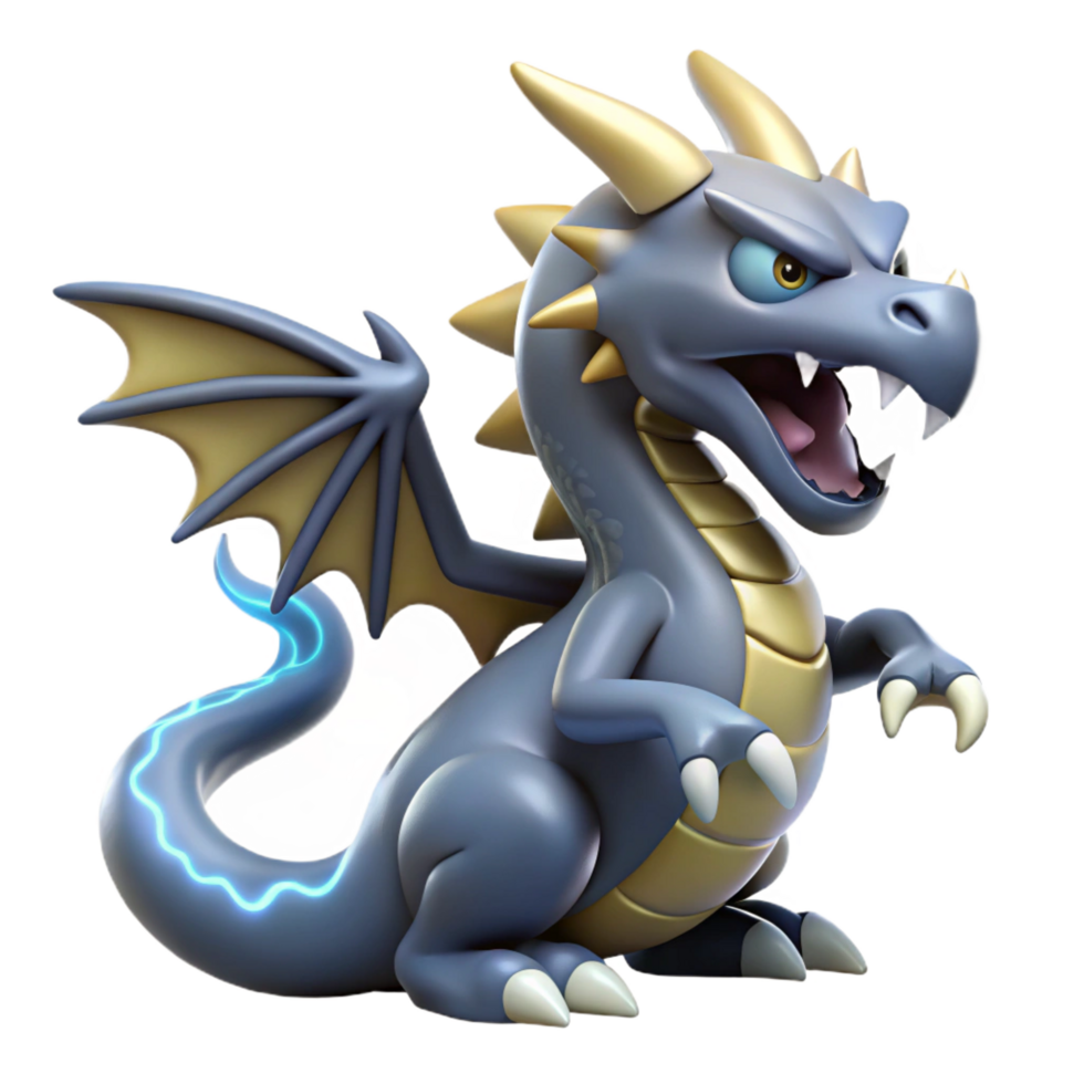 magnificent rustic Cute Baby Dragon 3D Render genuine png