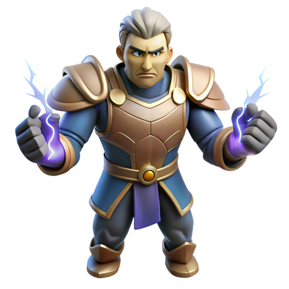 magnificent contemporary Powerful 3D Render of a Fantasy Warrior premium png
