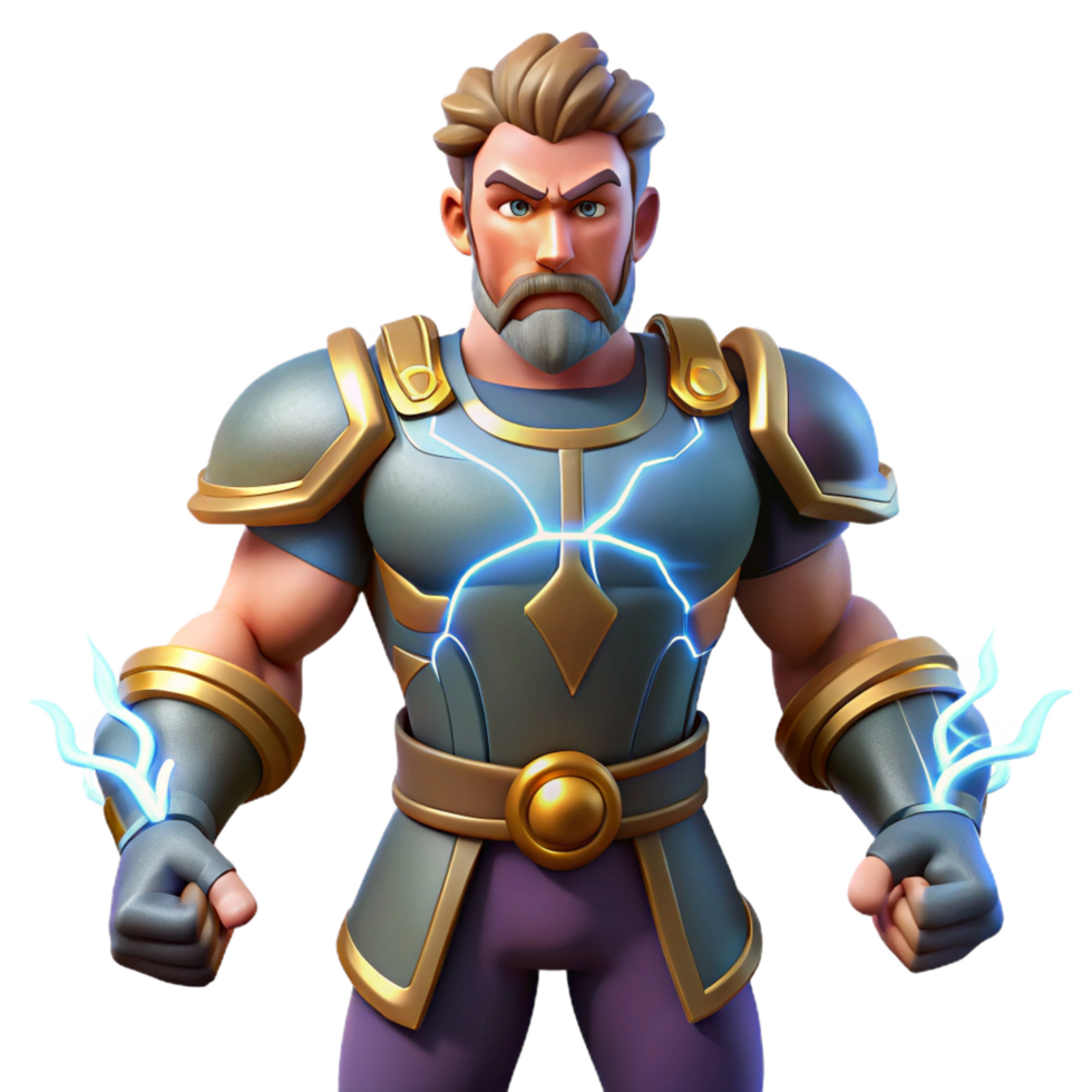 extraordinary classic Powerful 3D Warrior Illustration original png
