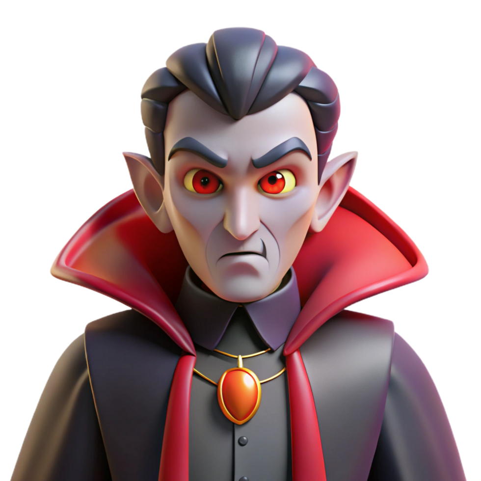 impressive creative 3D Cartoon Vampire Illustration high quality png
