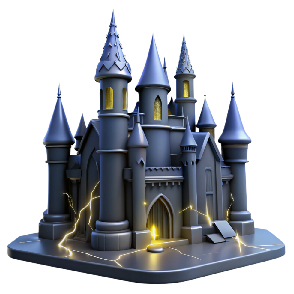 Dark Castle 3D Render png