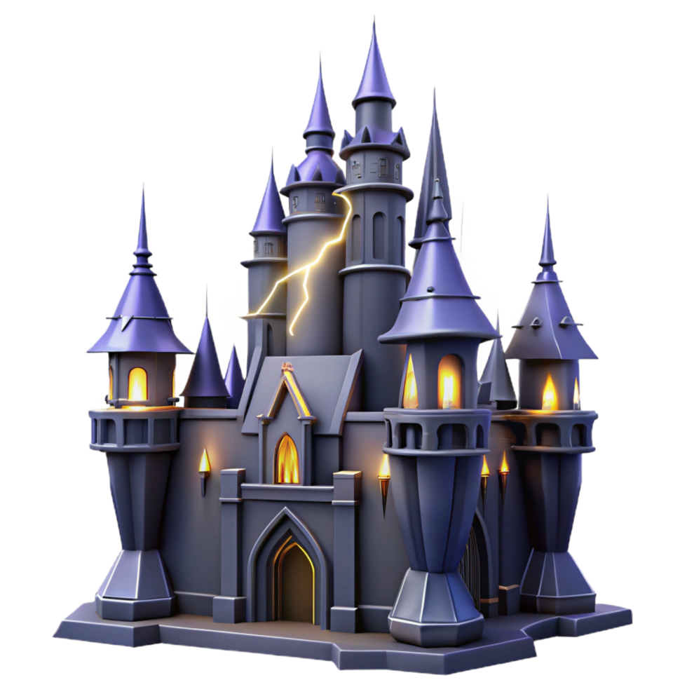 impressive creative 3D Fantasy Castle Illustration premium png