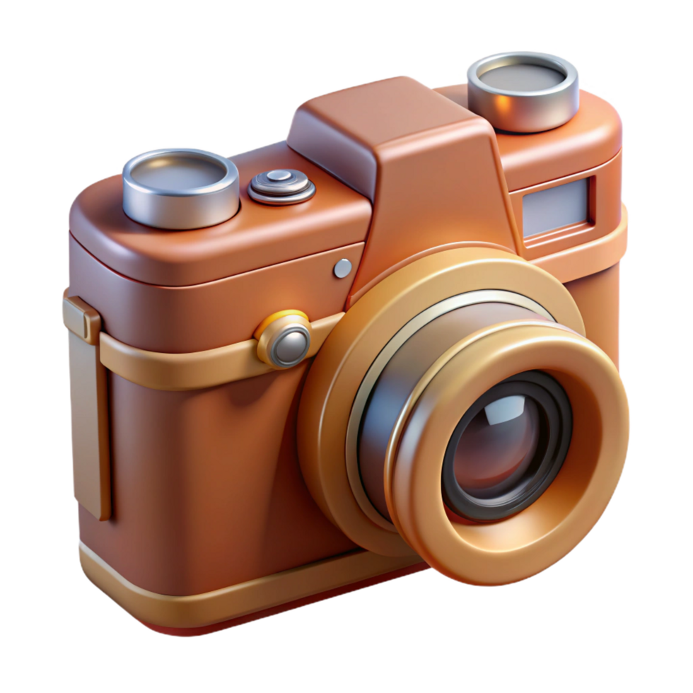magnificent rustic 3D Render of Retro Camera genuine png