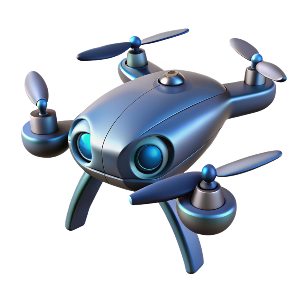 beautiful abstract Futuristic Drone 3D Render professional png