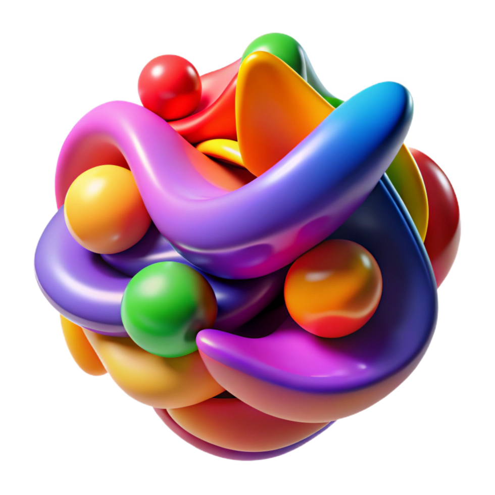 magnificent minimalist Rainbow 3D Abstract Background high resolution png