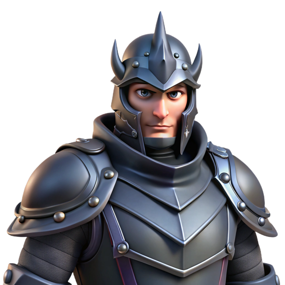 extraordinary creative 3D Render Knight in Dark Armor 4K png