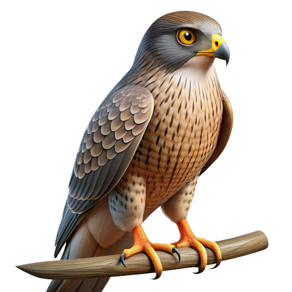 stunning creative Majestic Hawk 3D Illustration high resolution png