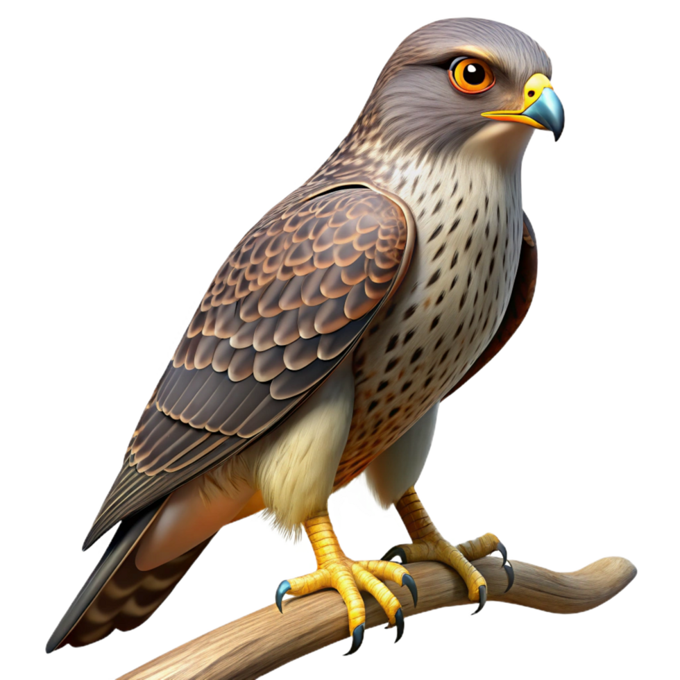 magnificent creative Detailed Hawk Illustration genuine png
