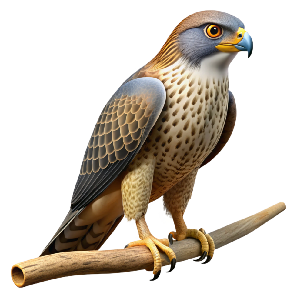 wonderful abstract Majestic Hawk 3D Illustration original png