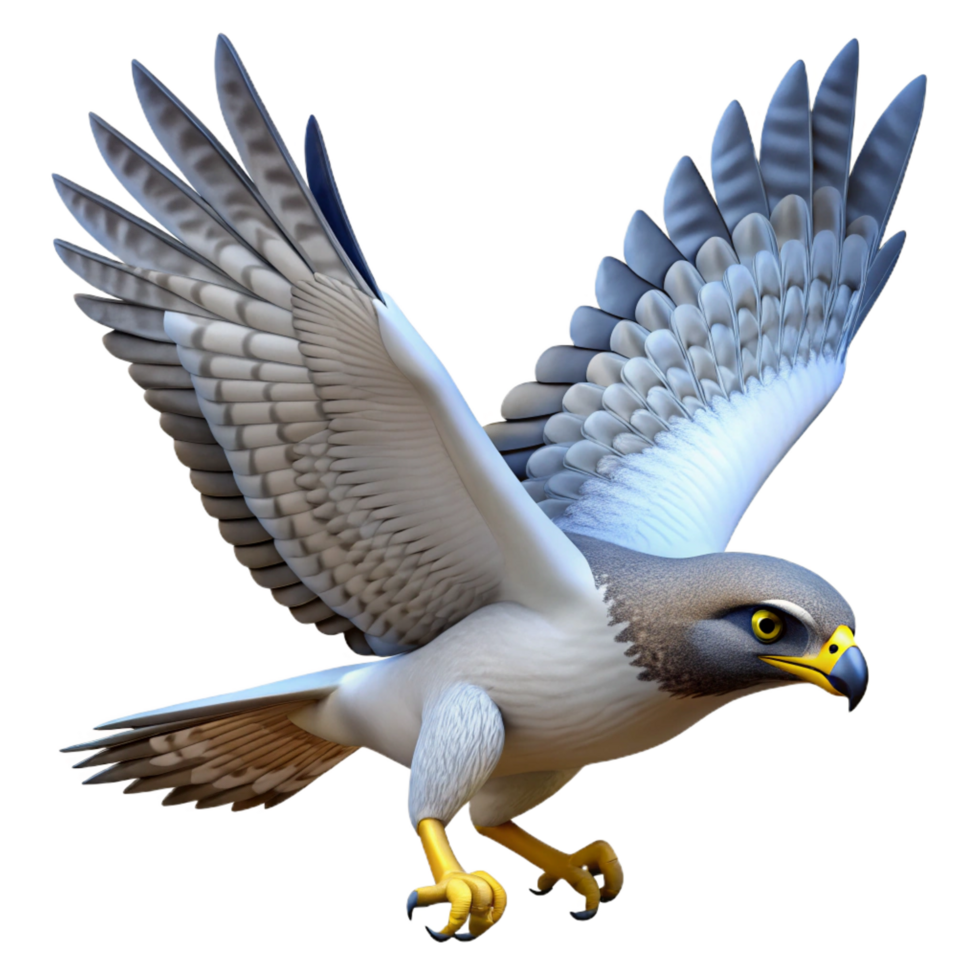 Majestic Falcon 3D Render png