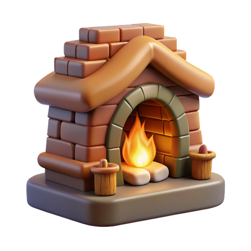 magnificent abstract Cozy 3D Fireplace Illustration genuine png
