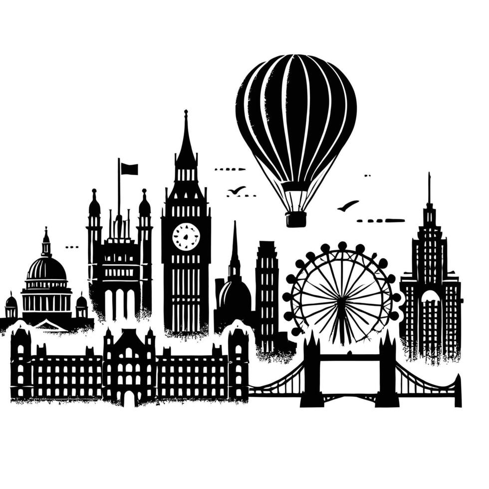 London skyline illustration vector