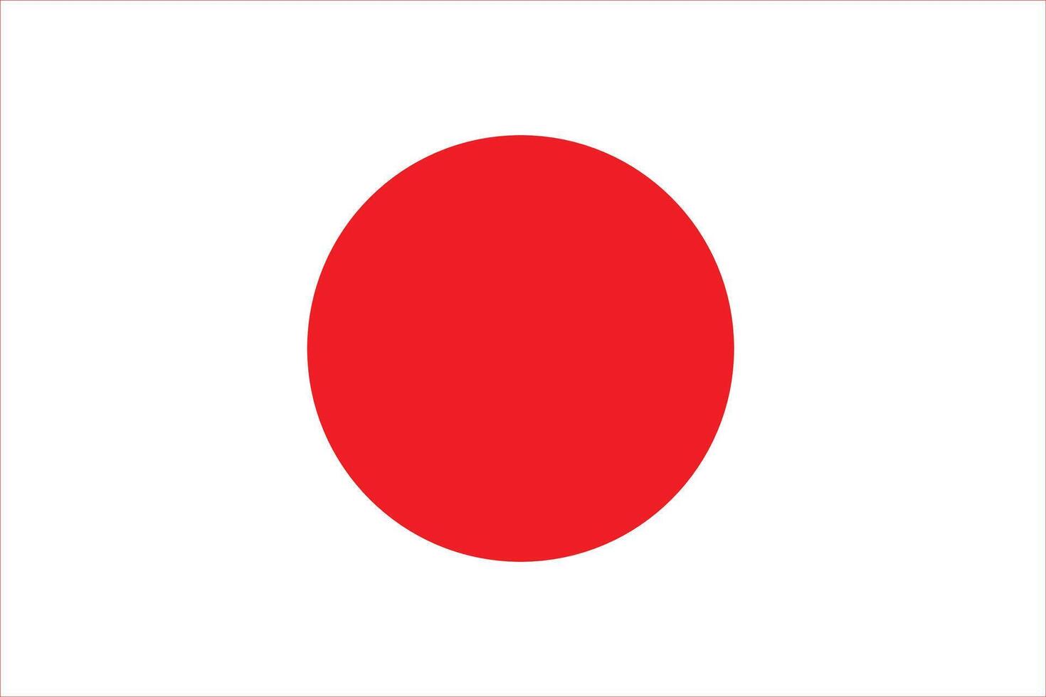 Rectangle Japan Flag Asian Country vector