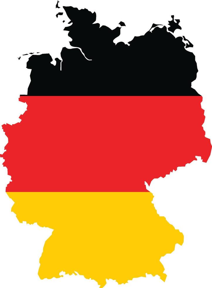 Maps of Germany with Germany Flag Europe Country vector
