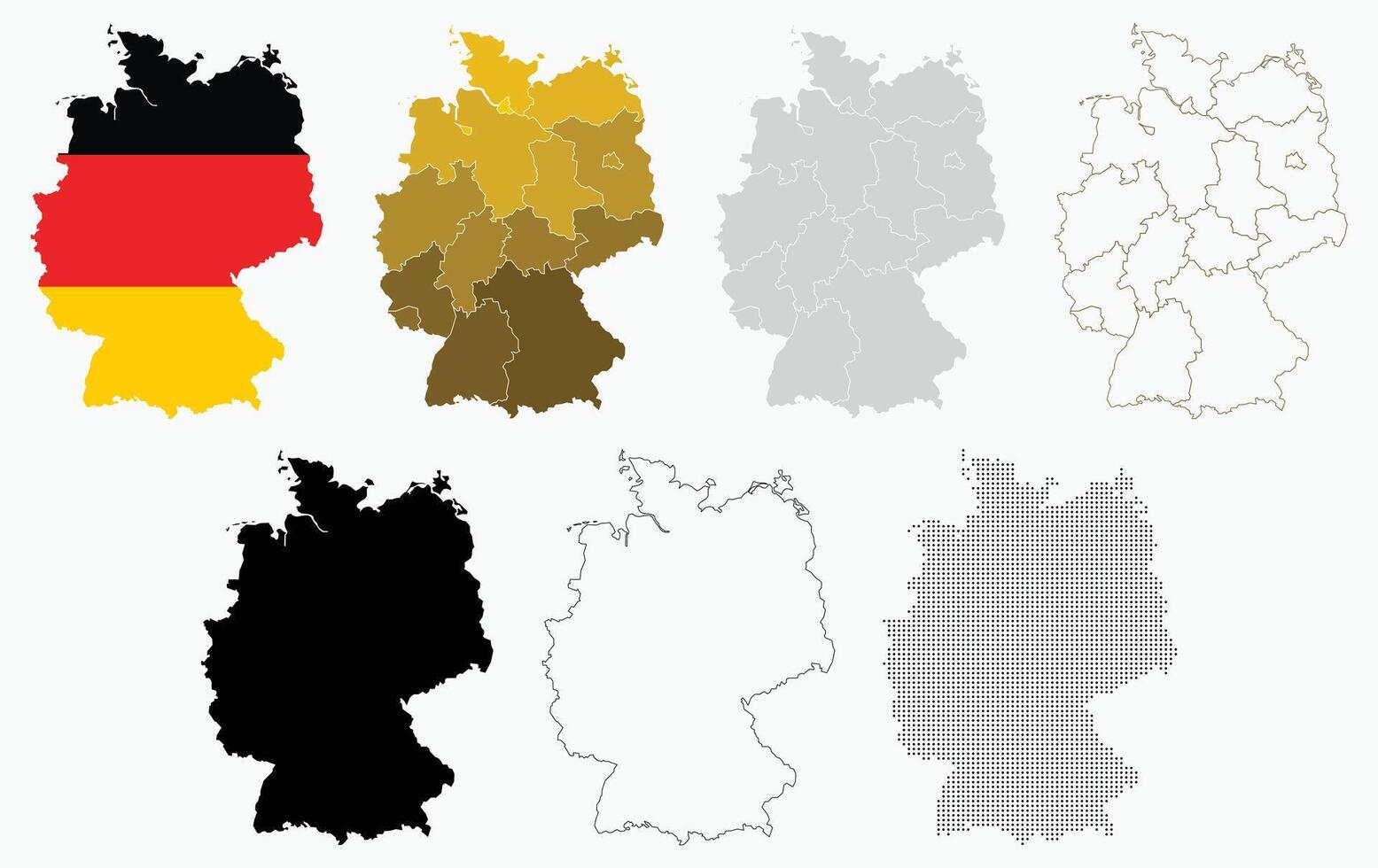 Collection of Germany Map Europe Country vector