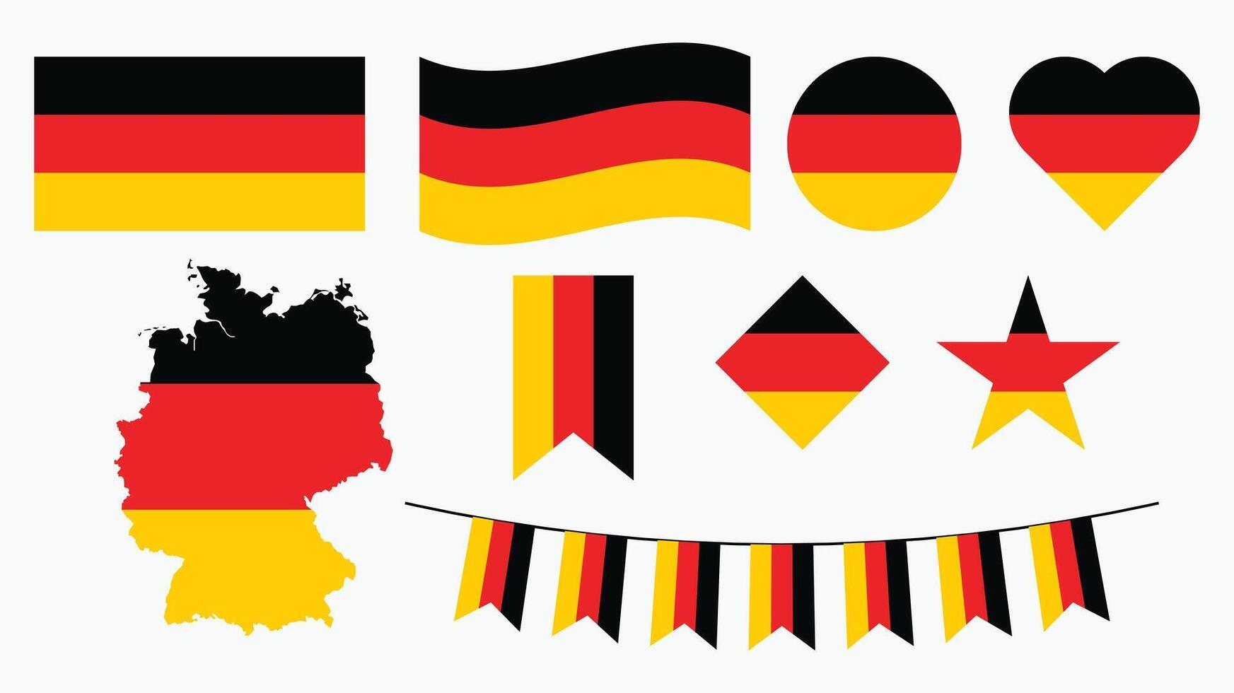 Collection of Germany Flags Europe Country vector