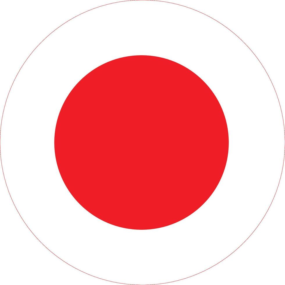Circle Japan Flag Asian Country vector