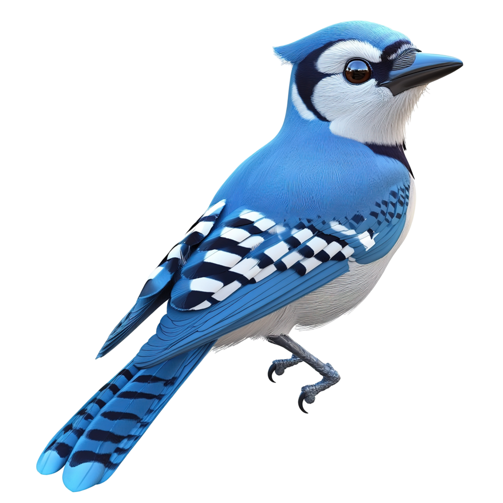 A Vivid Blue Jay Bird Isolated on Transparent Background png