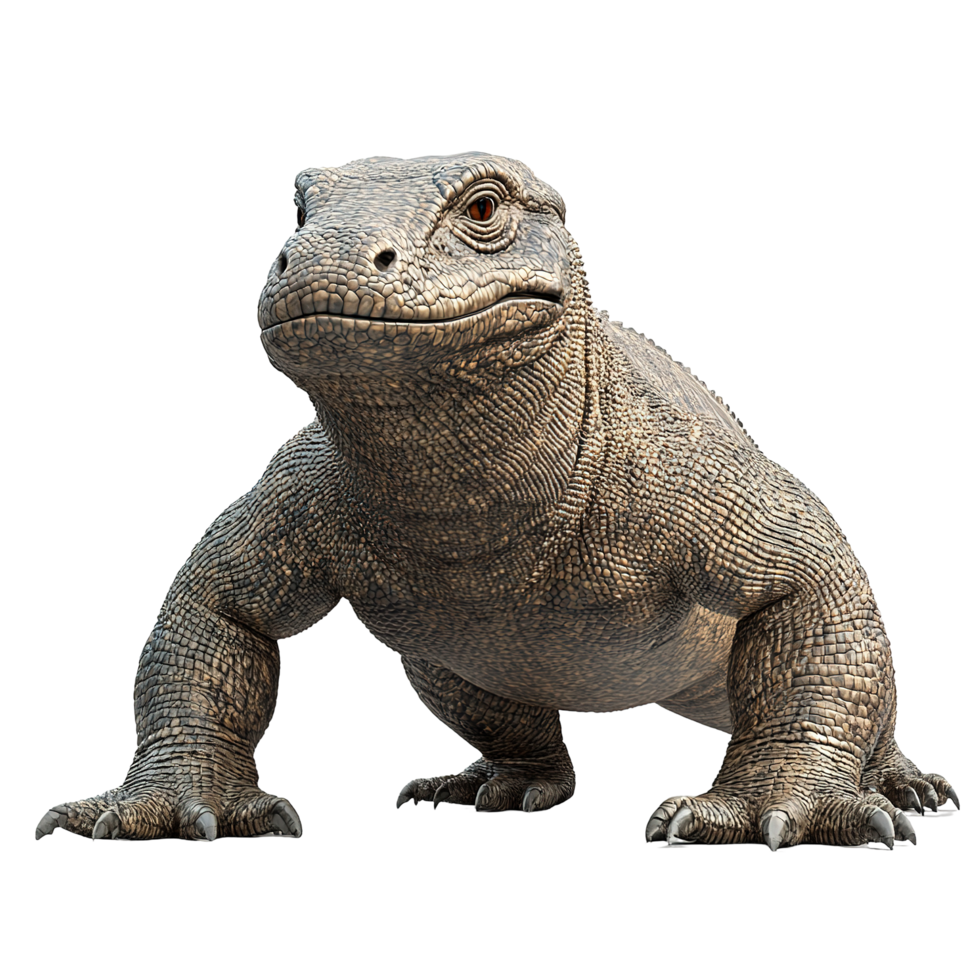 Komodo Dragon Digitally Rendered Powerful Reptile png