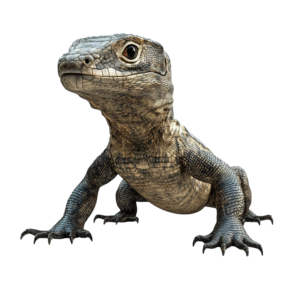 A Juvenile Lizard Poses Against A Black Background png