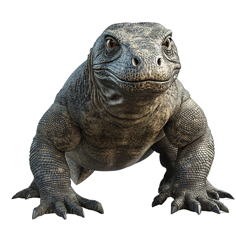Komodo Dragon Close Up Powerful Reptile Portrait png
