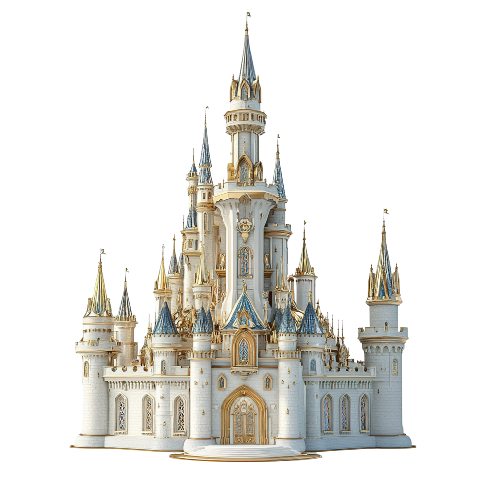 Majestic fairytale castle stands tall and proud Isolated on Transparent Background png