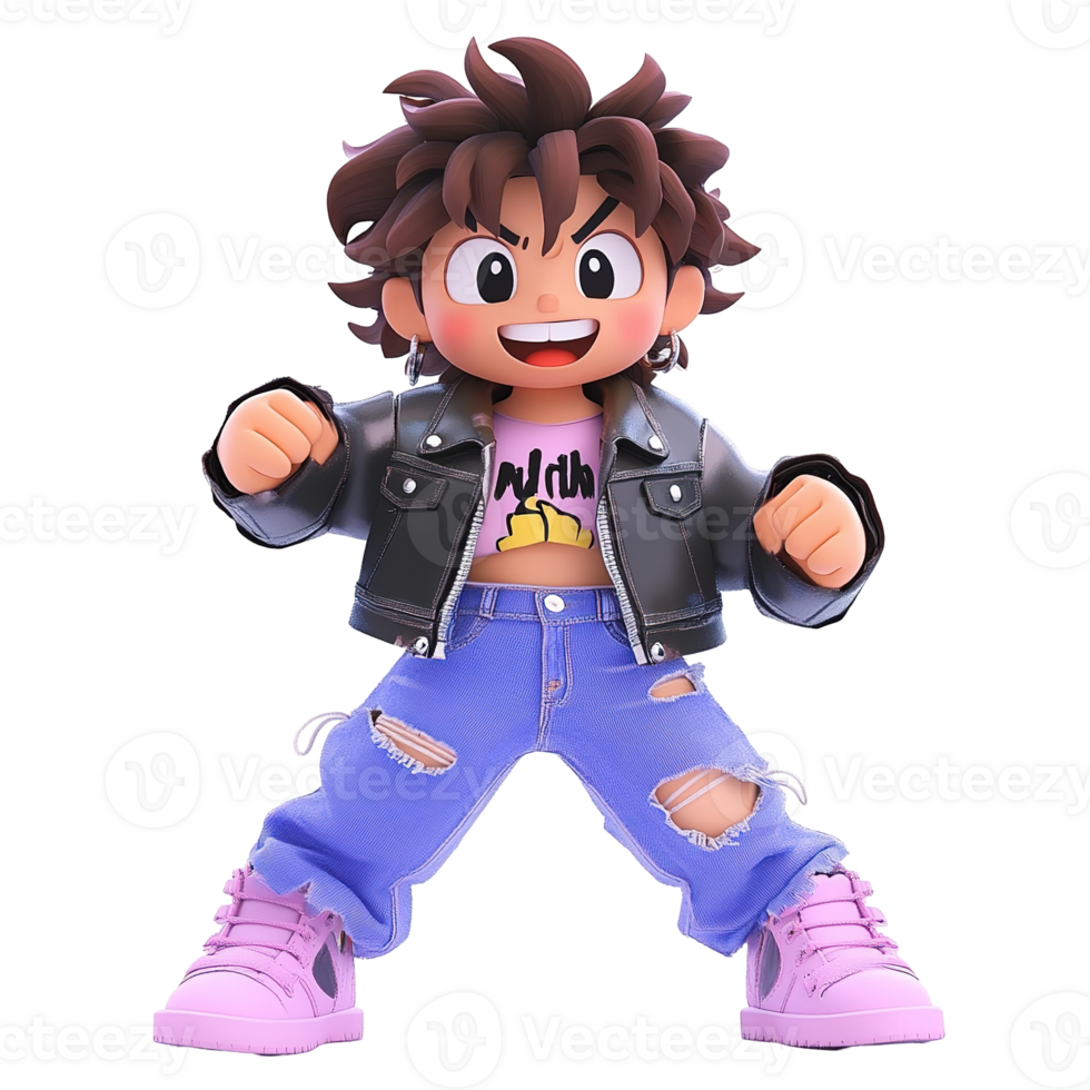 A stylish 3D rendered cartoon boy in casual wear Isolated on Transparent Background png