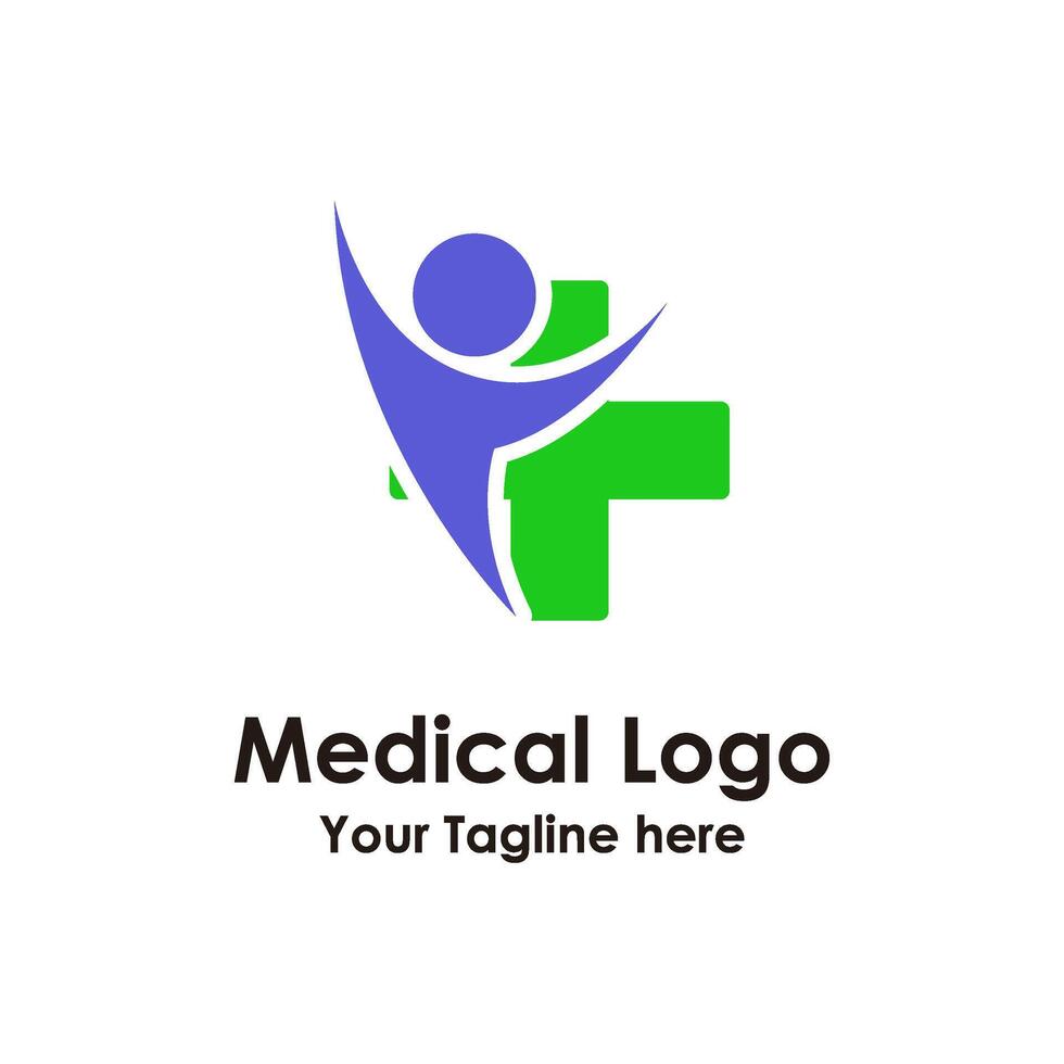 A medical logo design template vector