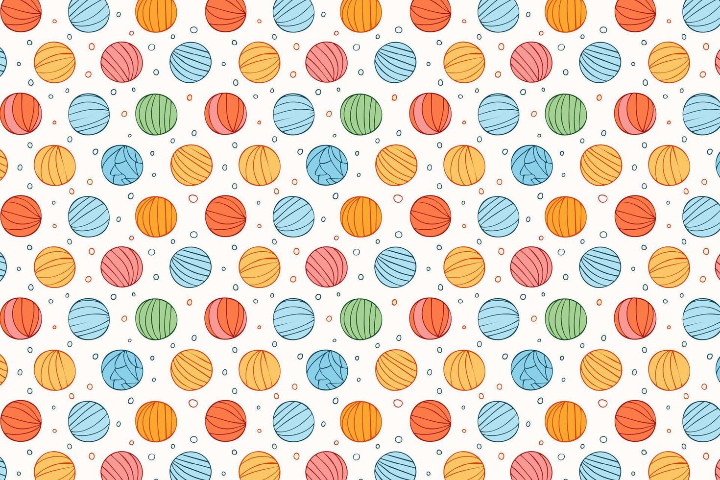 A colorful pattern with circles and dots vector