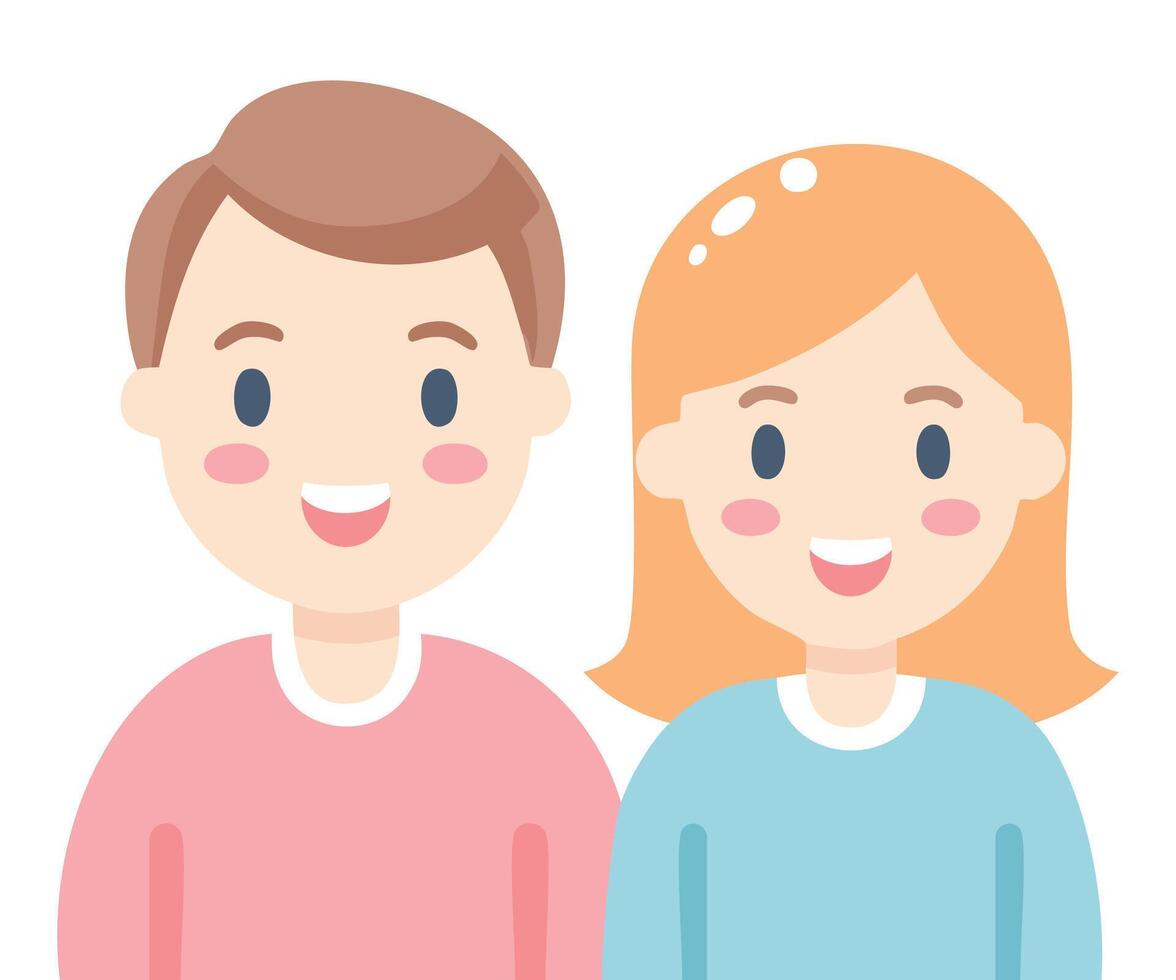 Couple cartoon illustration vector
