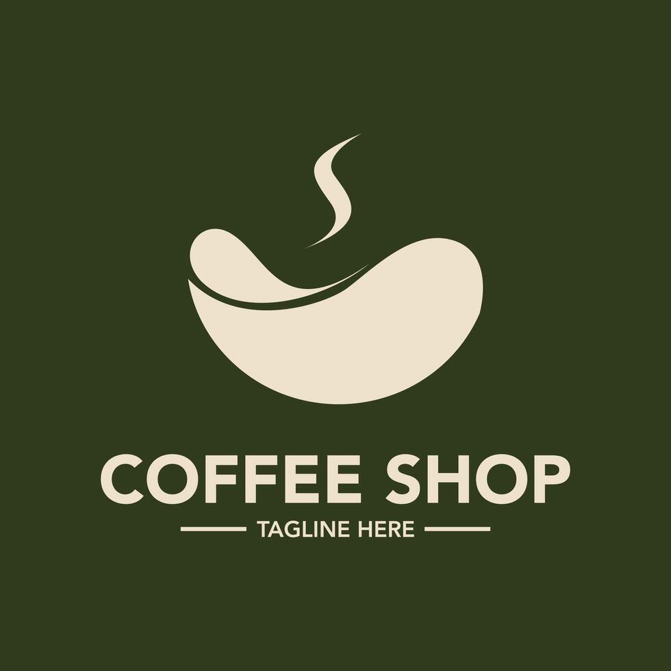 Coffee shop logo design template illustration vector