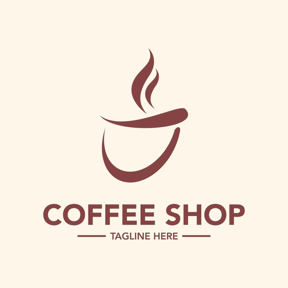 Coffee shop logo template vector