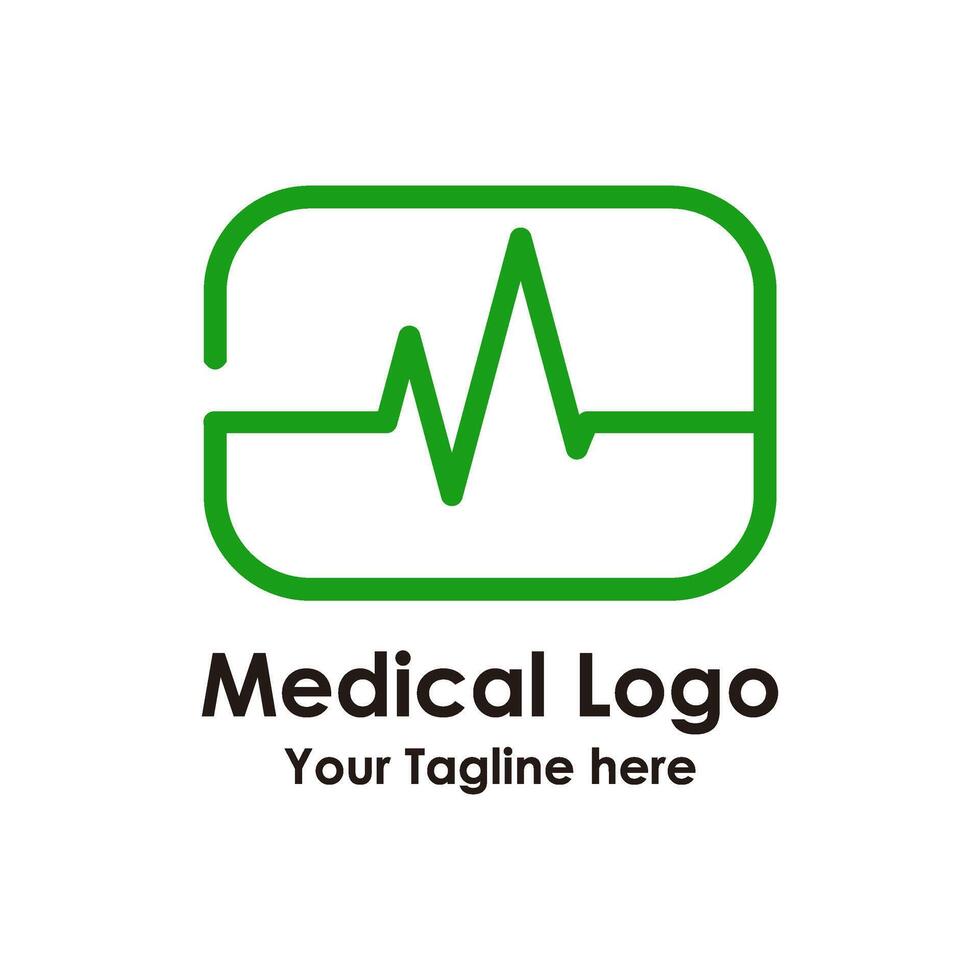 Simple medical logo design template vector